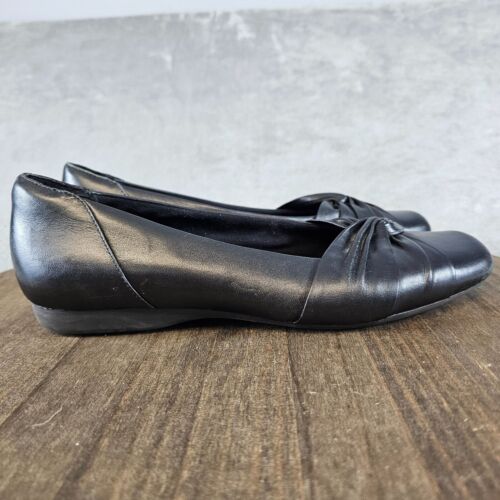 Clarks Artisan Chateau Manor II Ballet Flats Women's 11M Black Leather