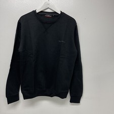 Pierre Cardin Men's Medium Black Fleece Pullover Sweatshirt