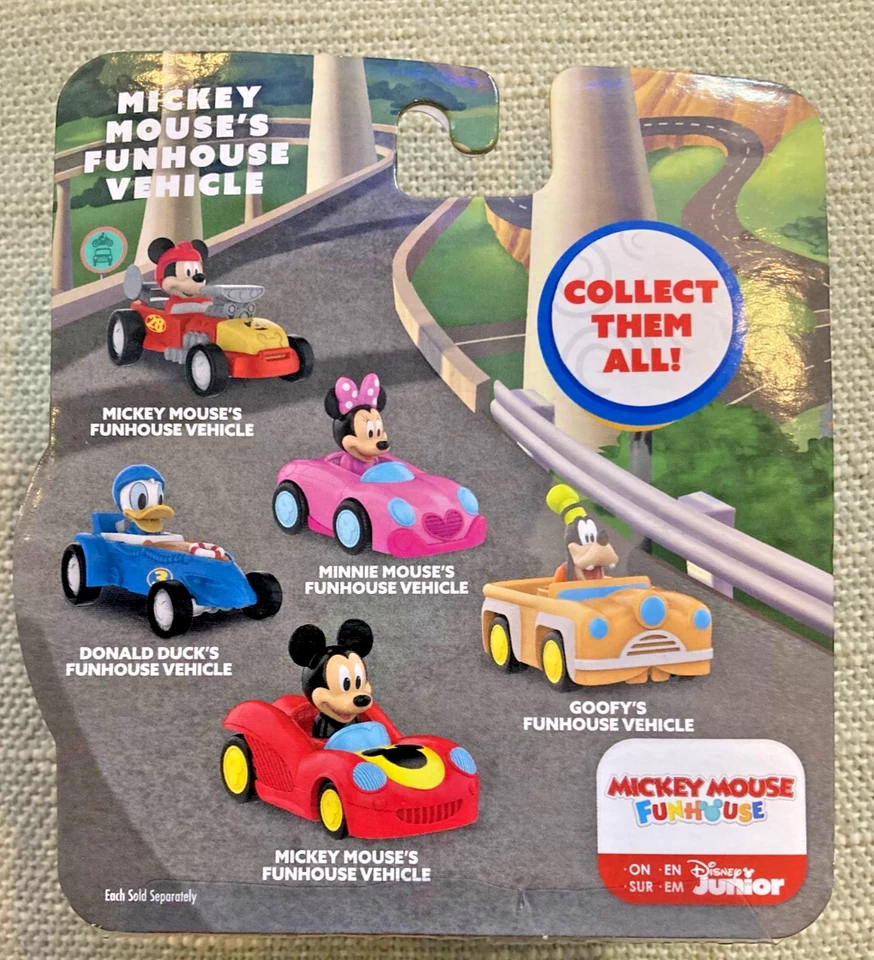 Disney Junior DIECAST MICKEY MOUSE'S FUNHOUSE VEHICLE Coupe NEW Mouse SEALED - Image 2 of 2