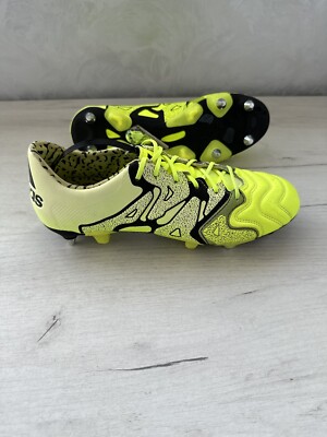 Adidas X 15.1 SG Leather Lime Football Cleats Boots US8 UK7 1/2