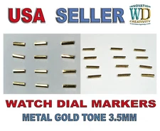 Watch Dial Hour GOLD Markers Rectangle  Numbers Numerals Small 3.5mm  Parts