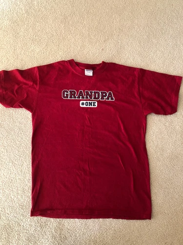 #1 Grandpa gift number one Father's Day T-Shirt Medium New Never Worn