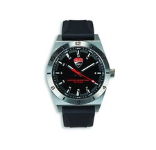 DUCATI CORSE POWER Uhr Quarz Armbanduhr Watch Silikon Armband schwarz NEU 