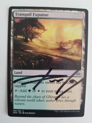 Tranquil Expanse Aether Revolt ED ARTIST PROOF Signed by Sam Burley MTG