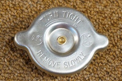 66 67 Corvette AC RC-15 Radiator Cap w/ Hollow Brass Rivet Assembly ...