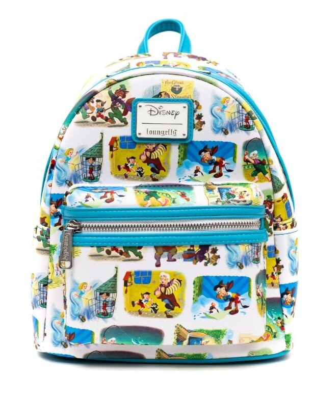 Loungefly X Disney Women\'s Pinocchio Little Golden Book Scene mini Black Pack Loungefly X Disney Pinocchio Little Golden Book Scenes AOP  main image 3