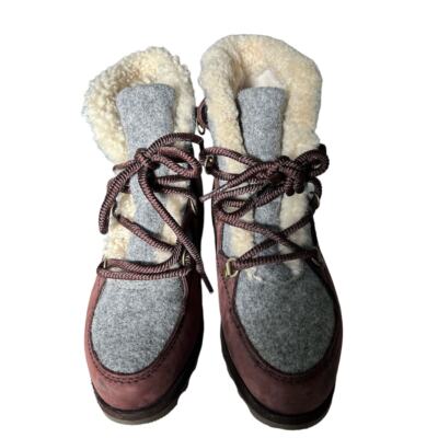 Sorel Women s Size 7 Burgundy Suede Sneakchic Alpine Boots