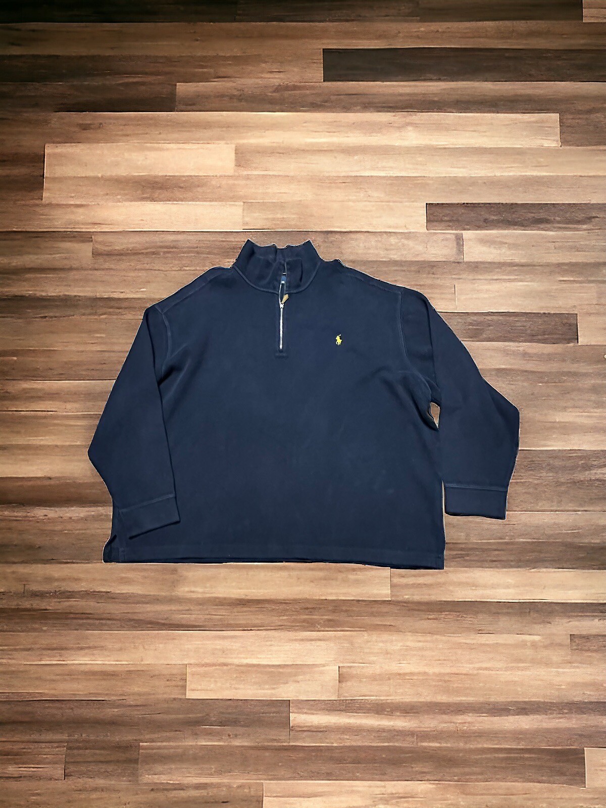 Polo Ralph Lauren felpa da uomo blu cerniera 1 4 pony taglia 3XB