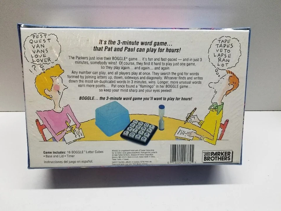 VINTAGE Parker Brothers BOGGLE Game 1992 Edition M. Brand New Factory Sealed. - Image 2 of 2