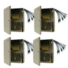 4 x Power Supply Box 9 Port DC Pigtail FOR CCTV Camera