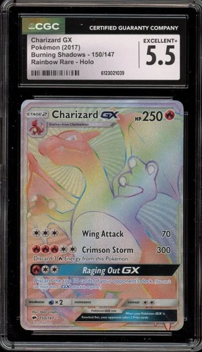 Pokemon Charizard GX Burning Shadows Secret Rare #150 CGC 5.5