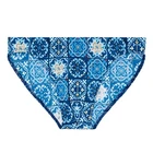 Hom Men Swim Micro Briefs Badeslip Stretch Patterned Blue/White
