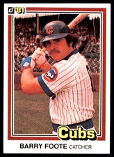 Barry Foote 1981 Donruss #558 Chicago Cubs MLB READ FREE SHIPPING AutographDen
