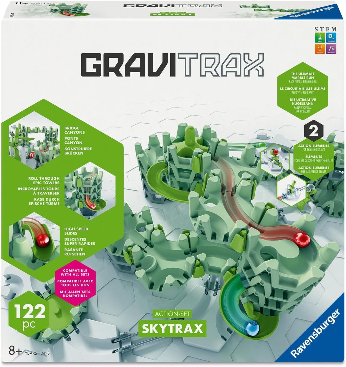 Gravitrax Skytrax Ravensburger - Jeu de construction en famille pour après-midi pluvieux