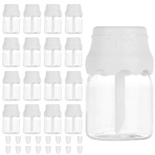 20 Pieces Clear Milk Bottle Shape Lip Gloss Tube Refillable Lipgloss Containe...