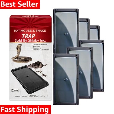 Rat & Mouse Glue Traps 6 Pack, Large Bulk Traps, Indoor for Home, Pre-Scented...