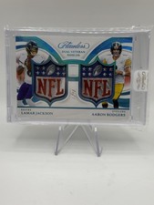 2025 Panini Flawless Dual Veteran Shields Lamar Jackson Aaron Rodgers 1/1