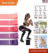 Adjustable Resistance Bands 5-Pack - Ideal for Fitness Enthusiasts  Beginners