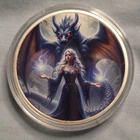 Hayleybug 1 oz Dragonwitch Rising Silver Art Round Mintage #9/20