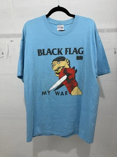 Black Flag Shirt XL My War Blue Hardcore Punk Rock Vintage vintage concert t-shirt, vintage, size XL, single stitch, B+ condition