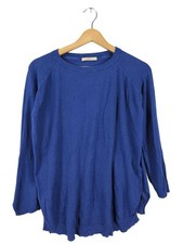 SESSUN Feinstrickpullover Damen Pullover Gr. DE 40 blau Casual-Look