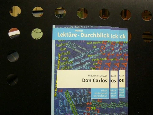 Mentor Lektüre-Durchblick: Friedrich Schiller, Don Carlos Inhalt Hintergrund Int - Imagen 1 de 1