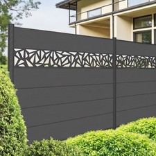 WPC Sichtschutzzaun Anthrazit XL Komplettset – pflegeleicht, modern & langlebig