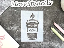 Cappuccino Coffee Custom Painting Stencil for Creative Projects - StencilAir