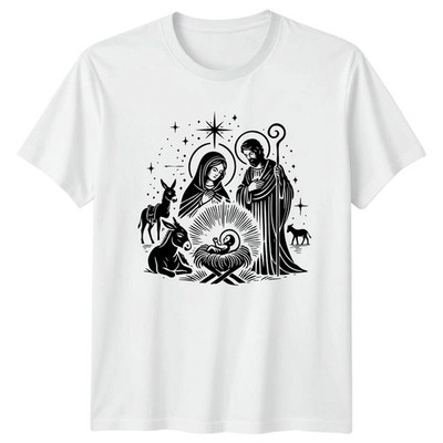 Die Heilige Familie Krippe T-Shirt Weihnachten Glaube