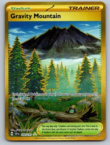 Gravity Mountain 250/191 Hyper Rare Surging Sparks Pokemon Near Mint
