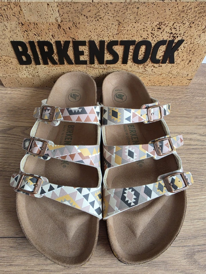 Birkenstock Florida Fresh Vegan Birko-Flor Ethno Mocha UK 5 Selten NEU - Bild 2 von 4