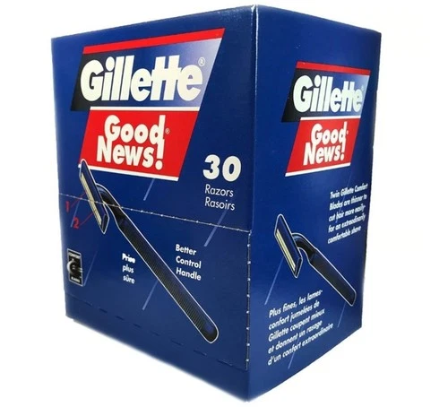 Gillette Good News Disposable Razors, Box of 30 Pieces , NO Lubrastrip