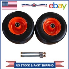 Set of 2 Flat Free Wheel Assembly For Scag 483050 482504 13 x 6.50-6 13x6.50x6