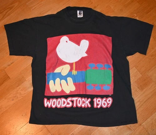 WOODSTOCK concert tee shirt XL RHCP Green Day B 1990s vintage concert t-shirt, vintage, size XL, single stitch, B+ condition