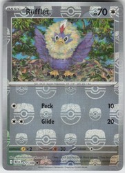 Rufflet 077/086 Black Bolt Master Ball Pattern Holo