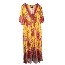 City Chic Venice Plus Size XS/14 Dress Boho Oversized Cottage Flowy Romantic
