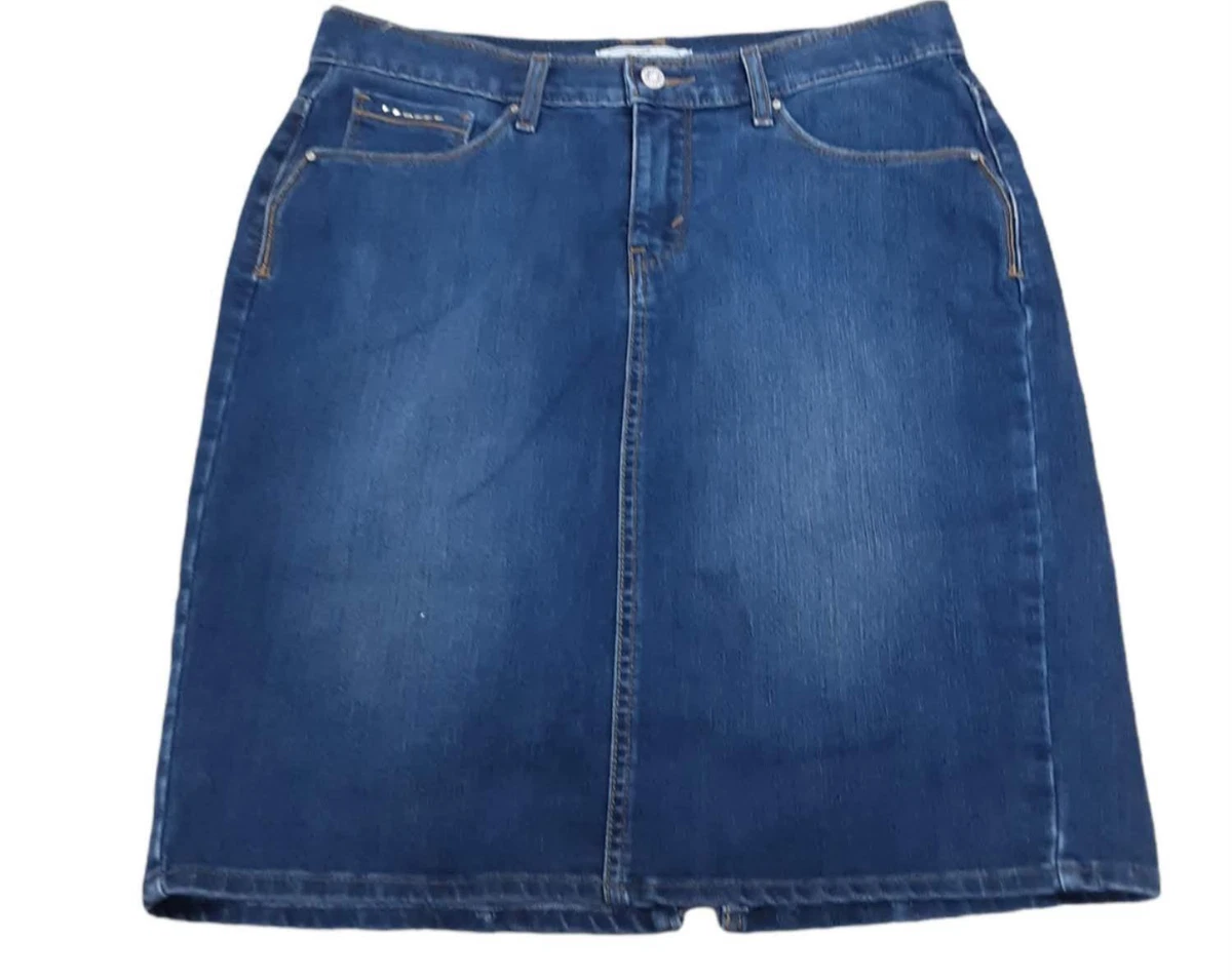 Women's levi's midi jean skirt cheap