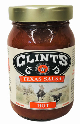 Clint's Hot Texas Salsa 16 oz Clints