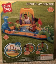 PlayDay Dinosaur Play Center Inflatable SwimmingPool Water Slide Sprayer DinoNEW
