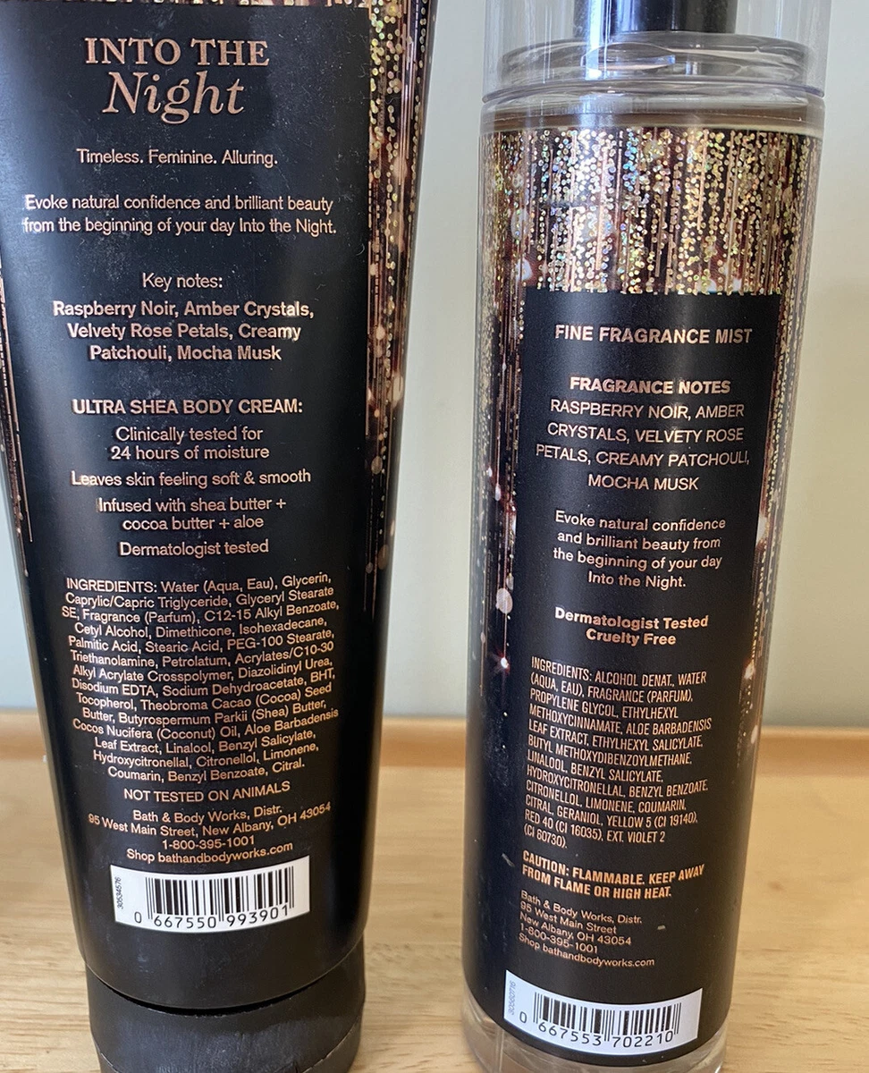 Bath Body Works Into the Night Set Body Cream Fine Fragrance