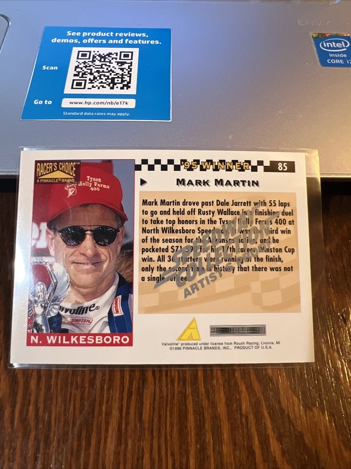 MARK MARTIN 1996 Racer's Choice Speedway Collection Artist's Proof #85 NASCAR - Image 4 of 4