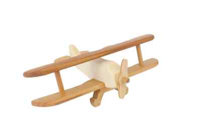 Handgefertigtes Albatros Flugzeug aus Holz - massives 3D Modellspielzeug & einzigartige Dekoration