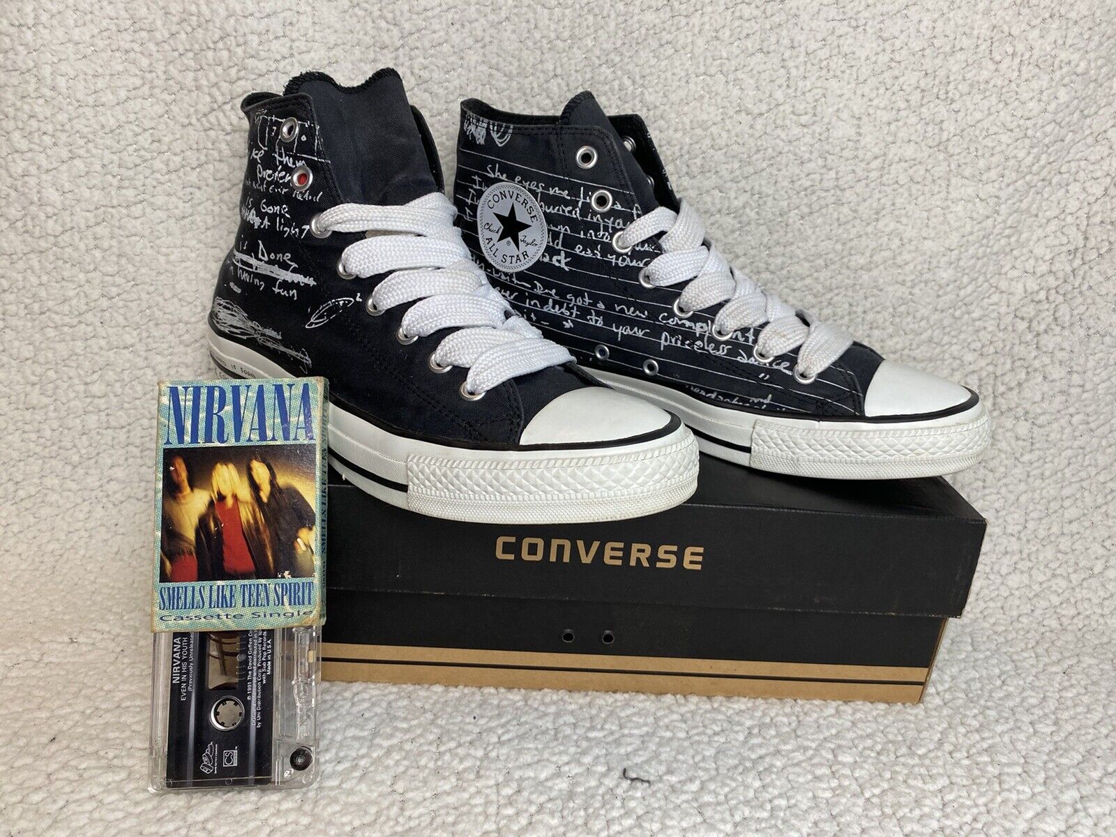 Kurt Cobain Limited Edition All Star High Top Size 10 Black |