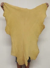 LG SMOKE BUCKSKIN Leather Hide for Clothing Bags Native Craft Regalia Laces Pelt