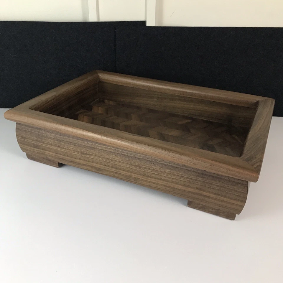 Solid Wood Tray Made In The USA Walnut Catchall By A. P. Woodcraft - Image 4 of 4