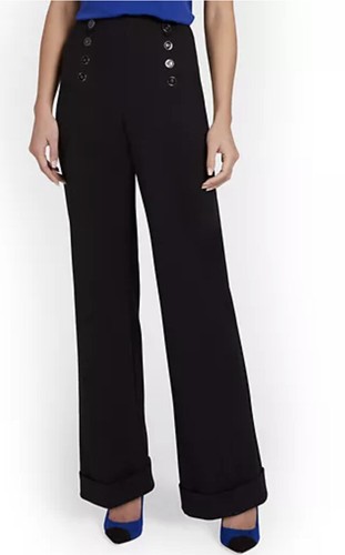 NY\u0026Co Wide Leg, High Waist, Button 