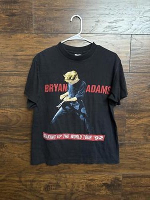 VTG Bryan Adams T-shirt Waking Up The World Tour 1992 Tee | eBay
