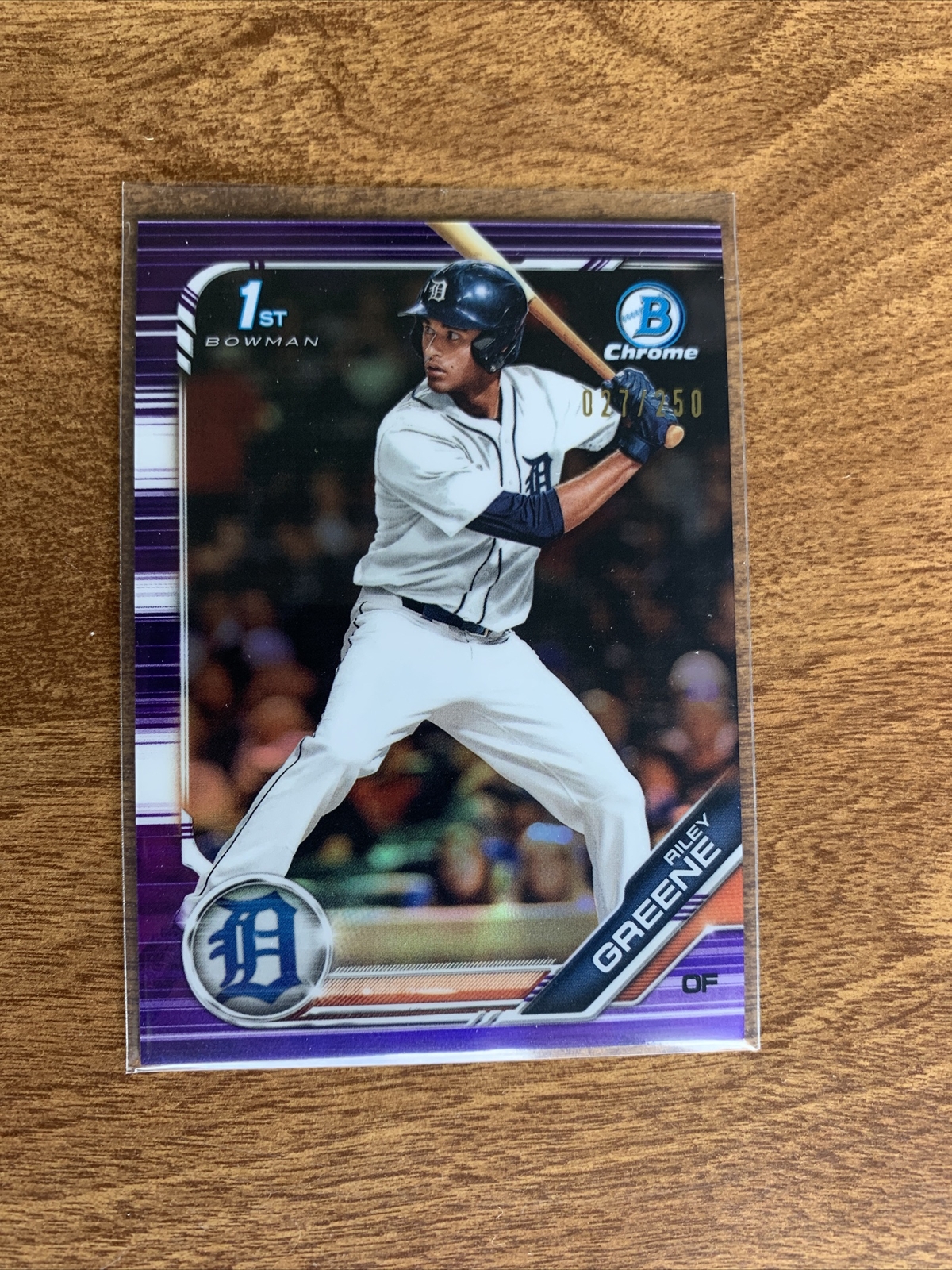 2019 1st Bowman Draft Chrome Riley Greene BDC-50 Purple Refractor # /250 !