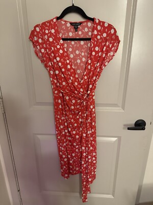 Maggy London Floral Red Fit & Flare Mini Dress Size Small Red | eBay