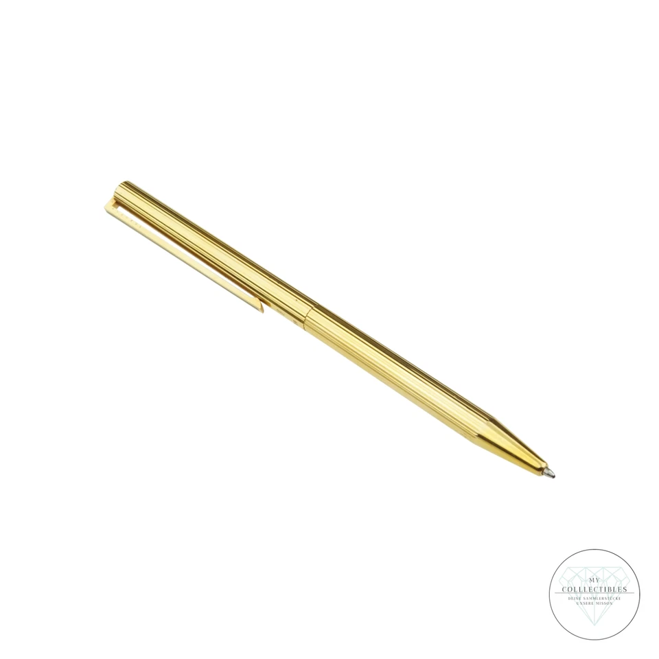 S.T. Dupont Classique Kugelschreiber 925er Silber Vermeil Gold Schwarz mit Box - Bild 4 von 4